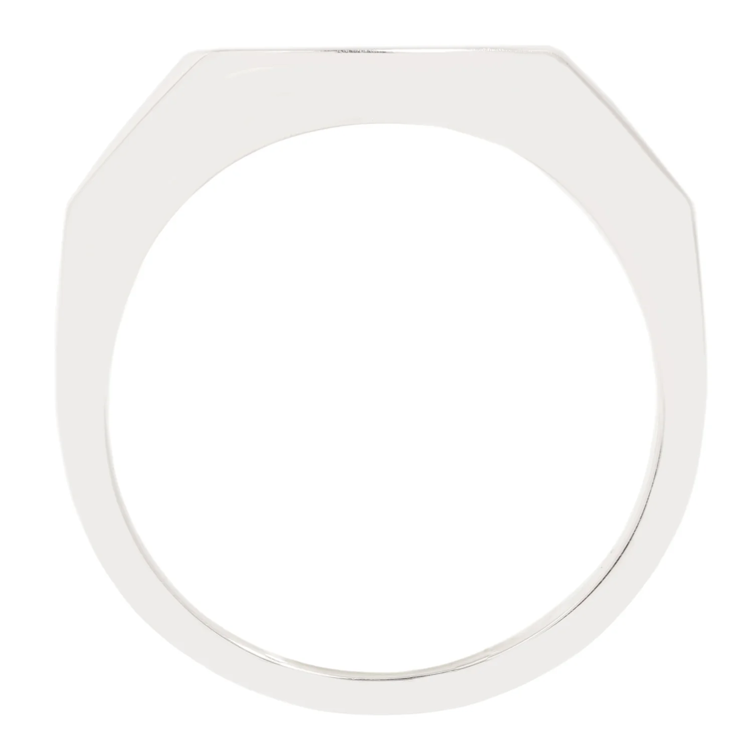 Square Silver Signet Ring - Image 3