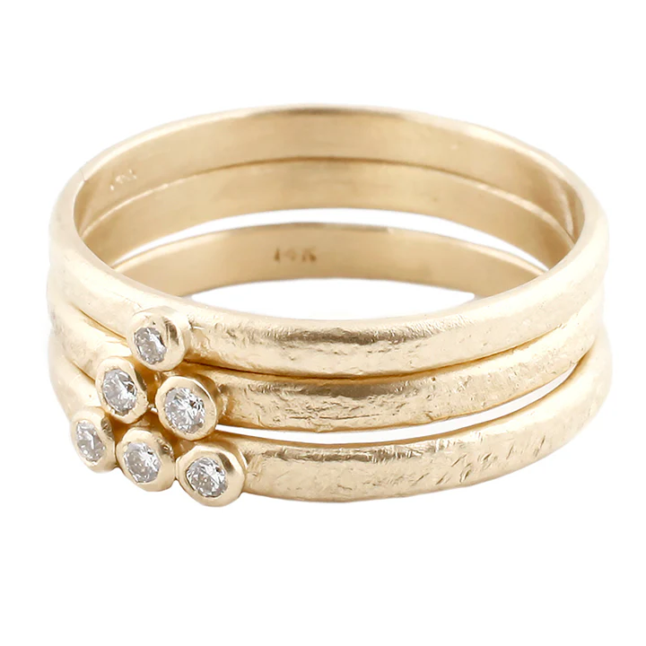Gold Two Diamond Ring - Image 4
