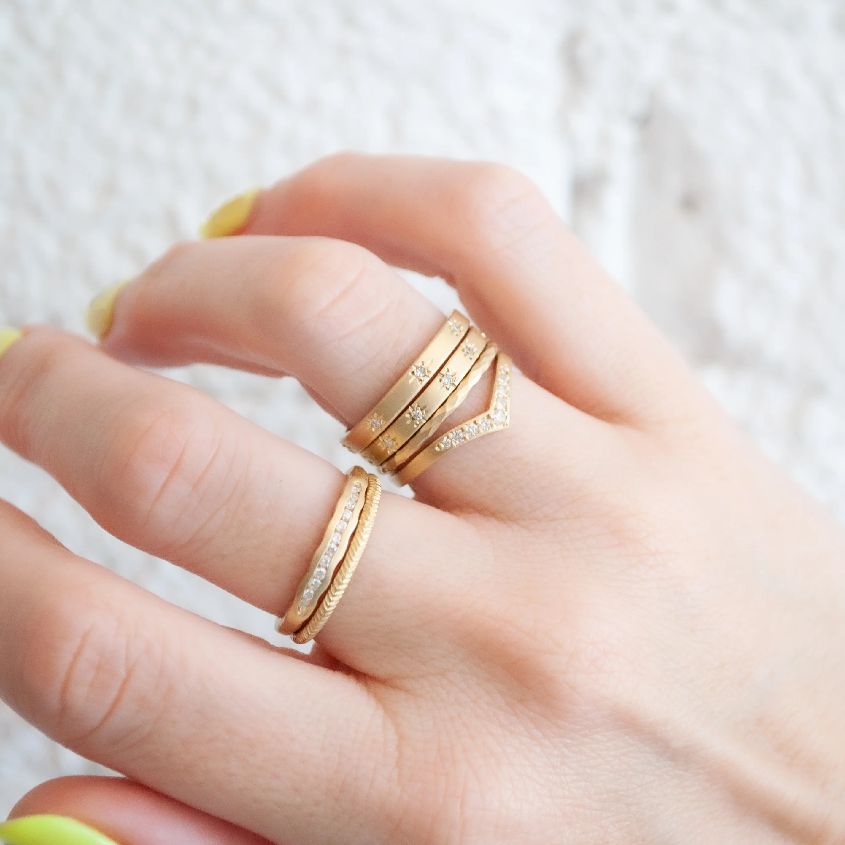 Faceted Gold Band - Image 2