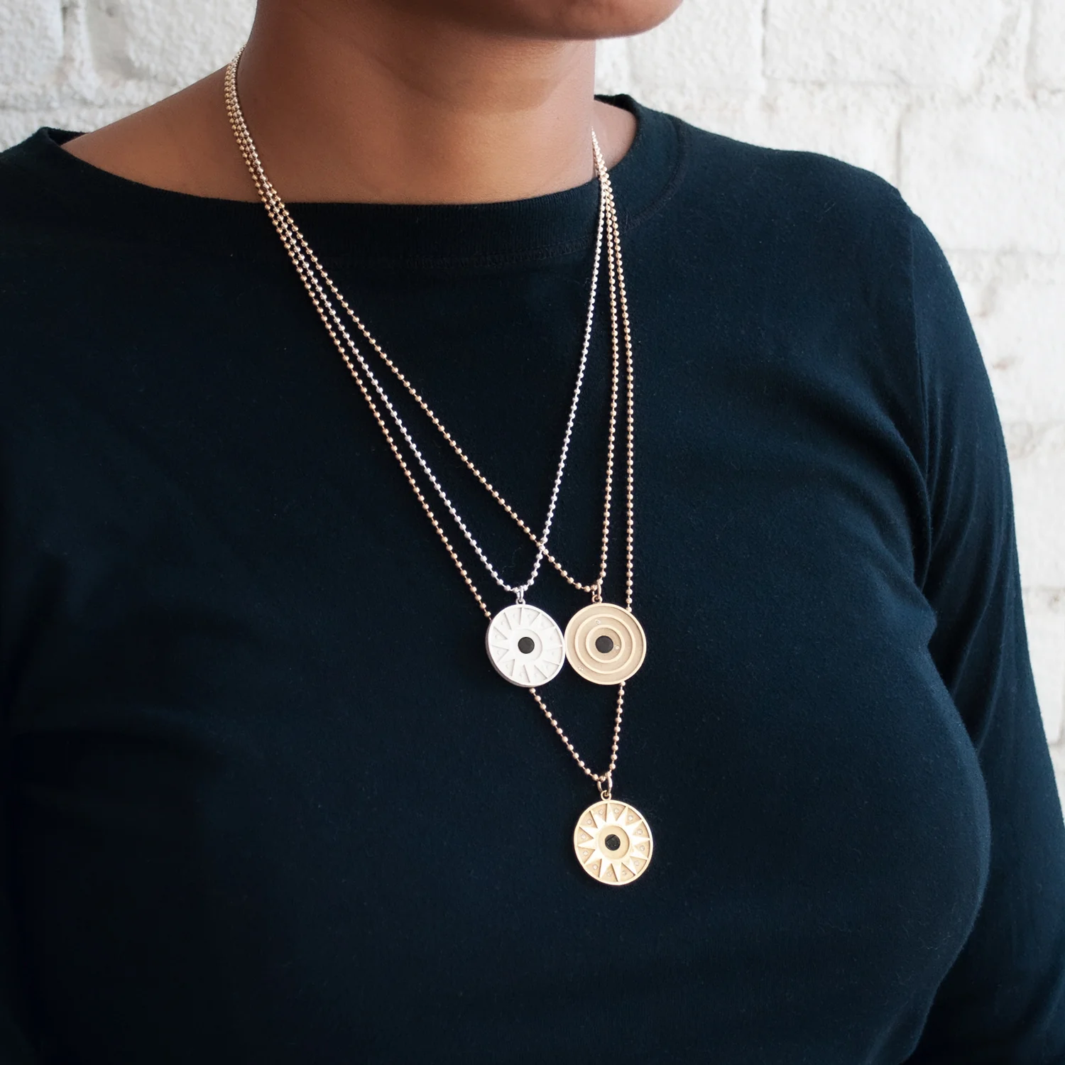 Star Black Onyx and Diamond Necklace - Image 2