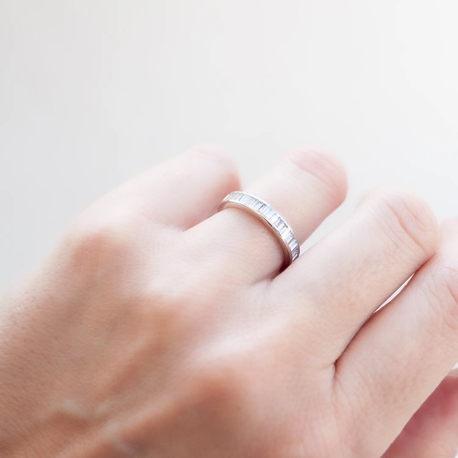 Straight Baguette Eternity Diamond Band - Image 2