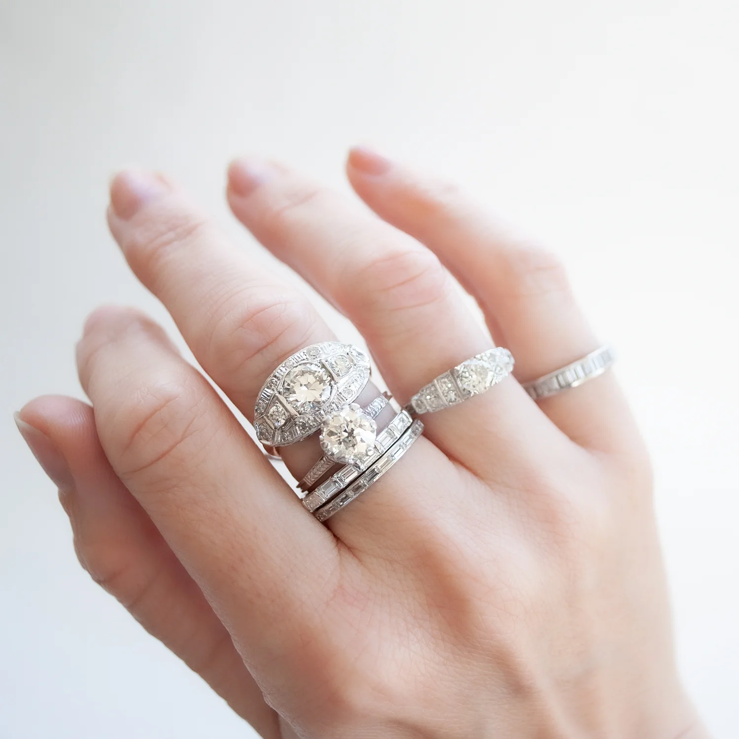 Straight Baguette Eternity Diamond Band - Image 4