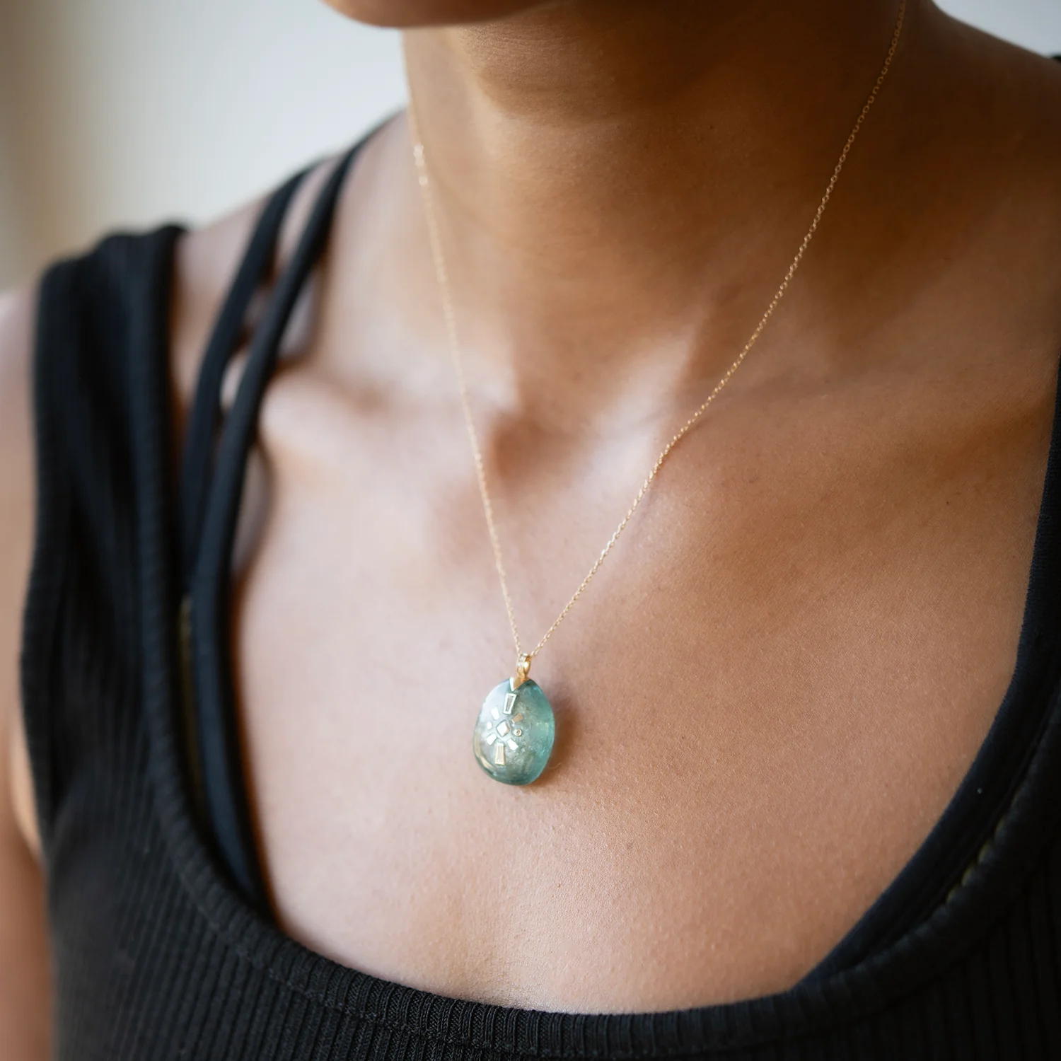 Sun & Moon Tourmaline Necklace - Image 2