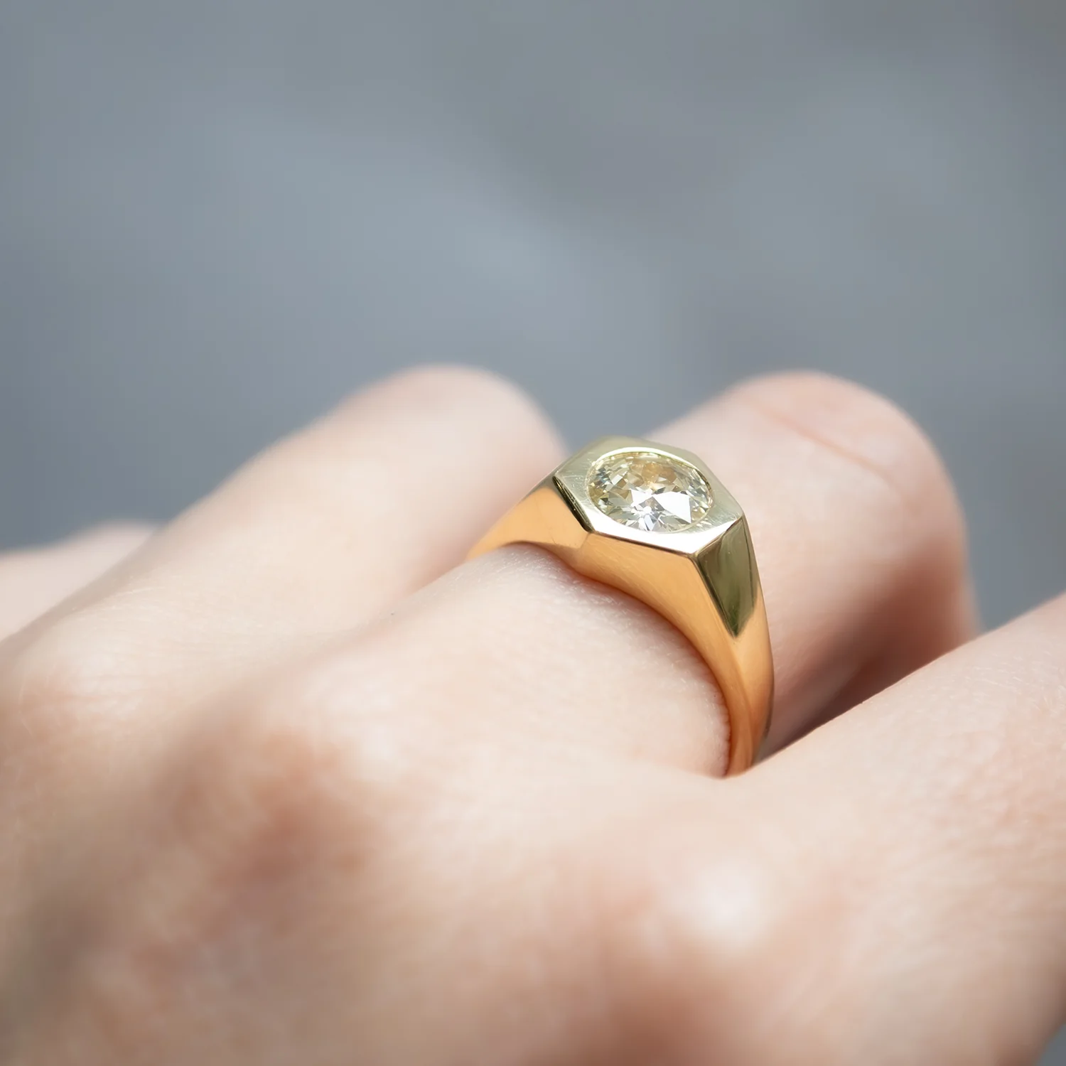 Supernova Diamond Signet Ring - Image 6