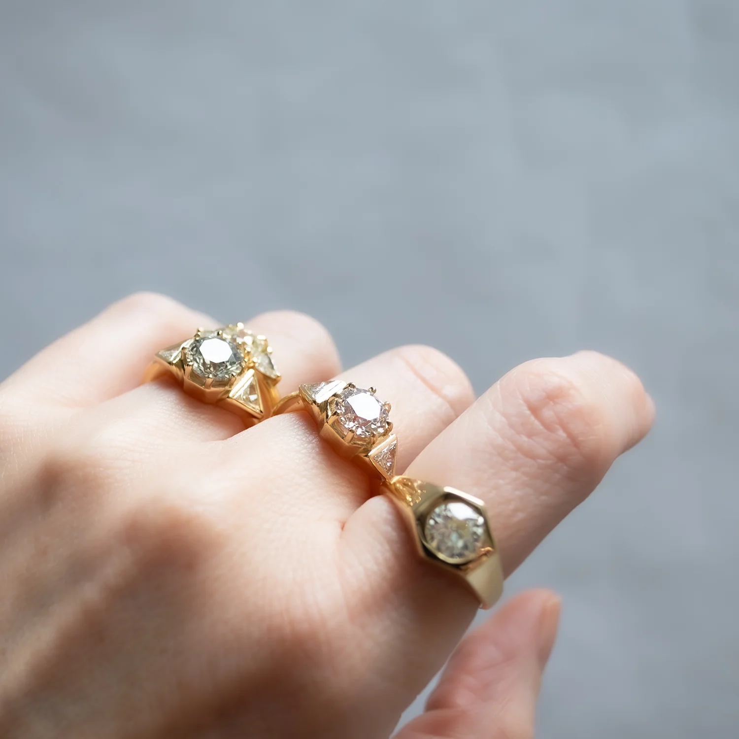 Supernova Diamond Signet Ring - Image 7