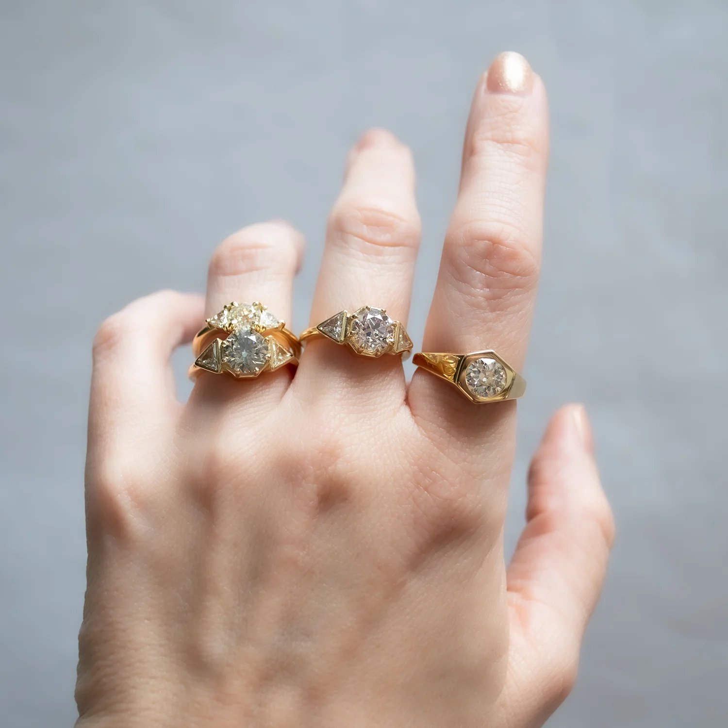Supernova Diamond Signet Ring - Image 8