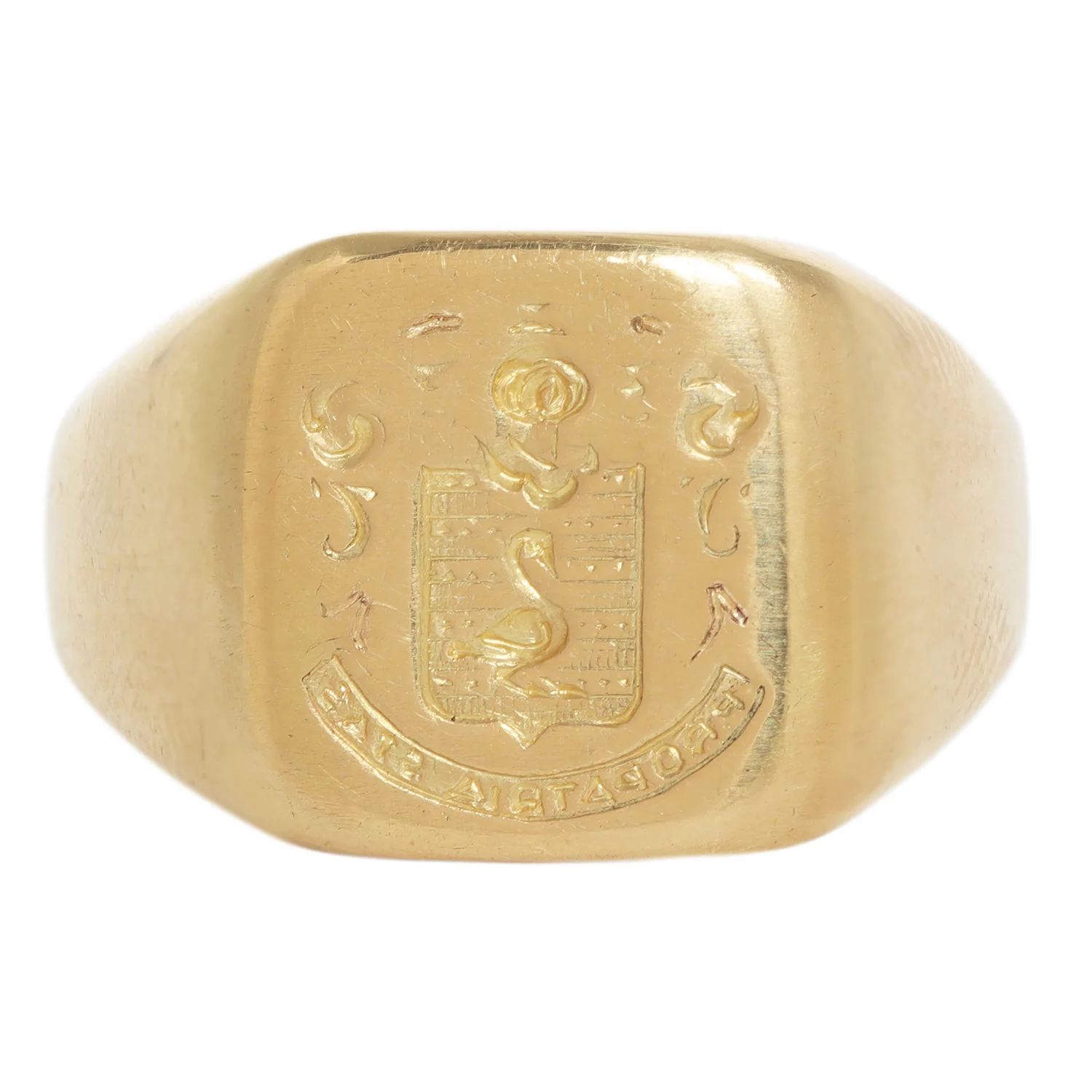 Swan Crest Signet Ring