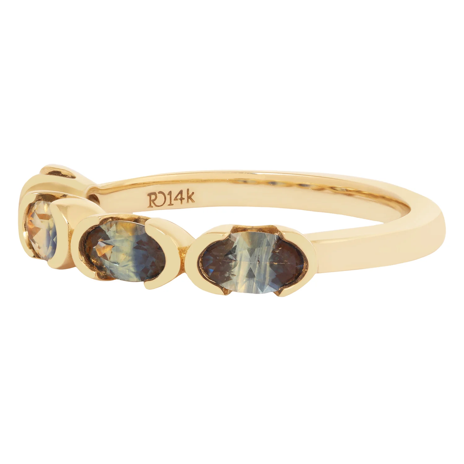 The Bi Color Inline Sapphire Ring - Image 3
