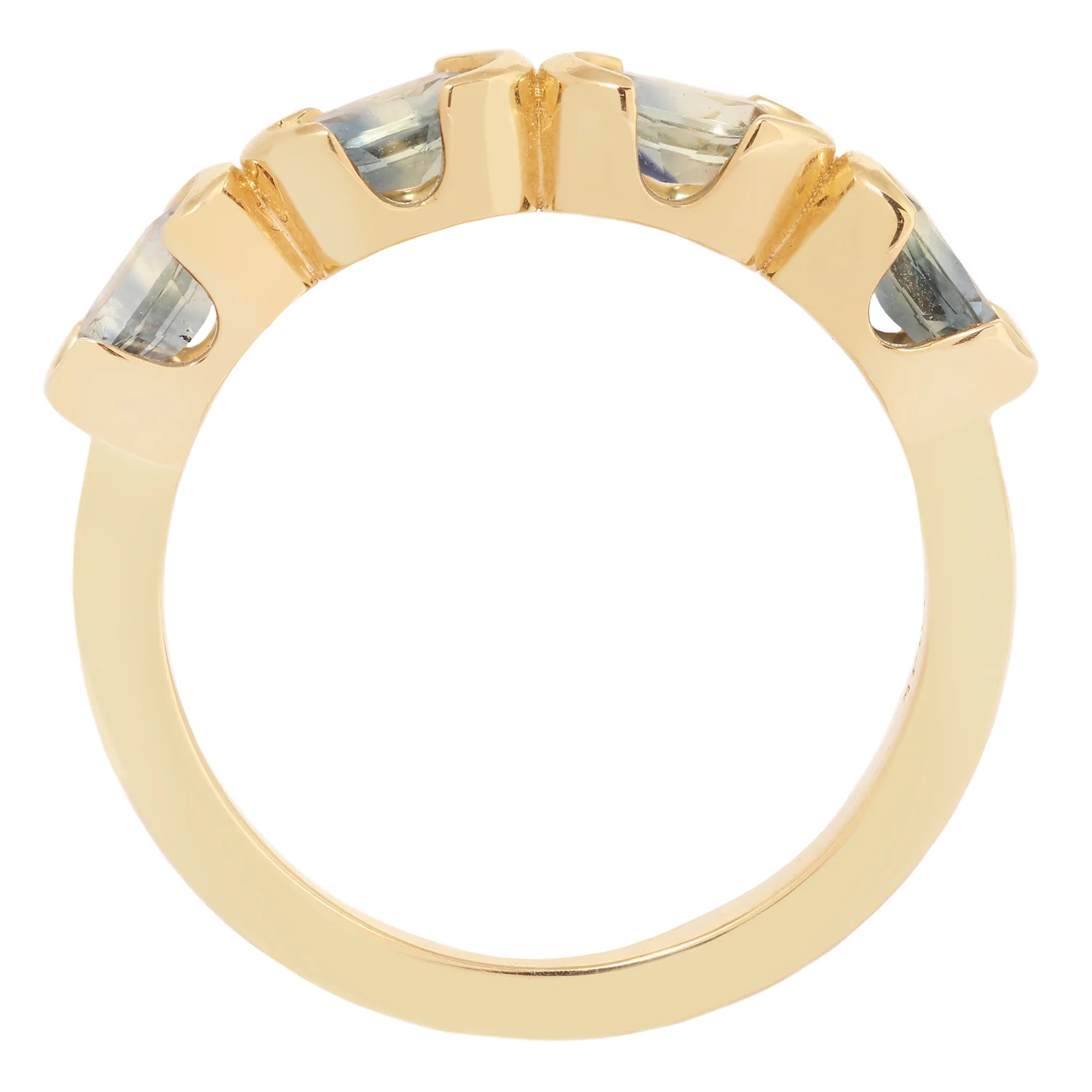 The Bi Color Inline Sapphire Ring - Image 4