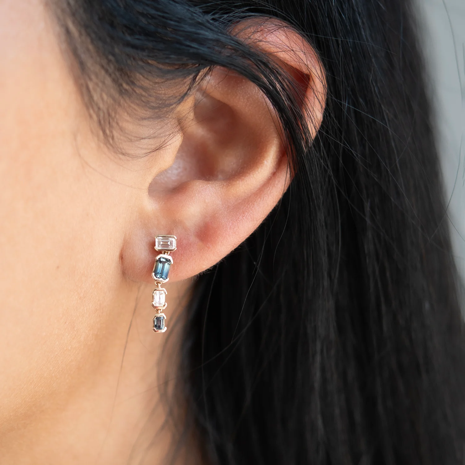 The Consultant Sapphire & Diamond Earrings - Image 2