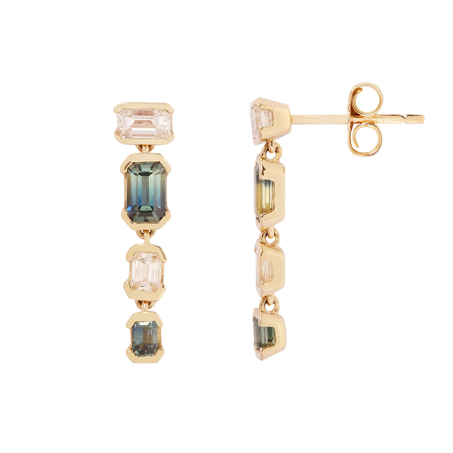 The Consultant Sapphire & Diamond Earrings - Image 3