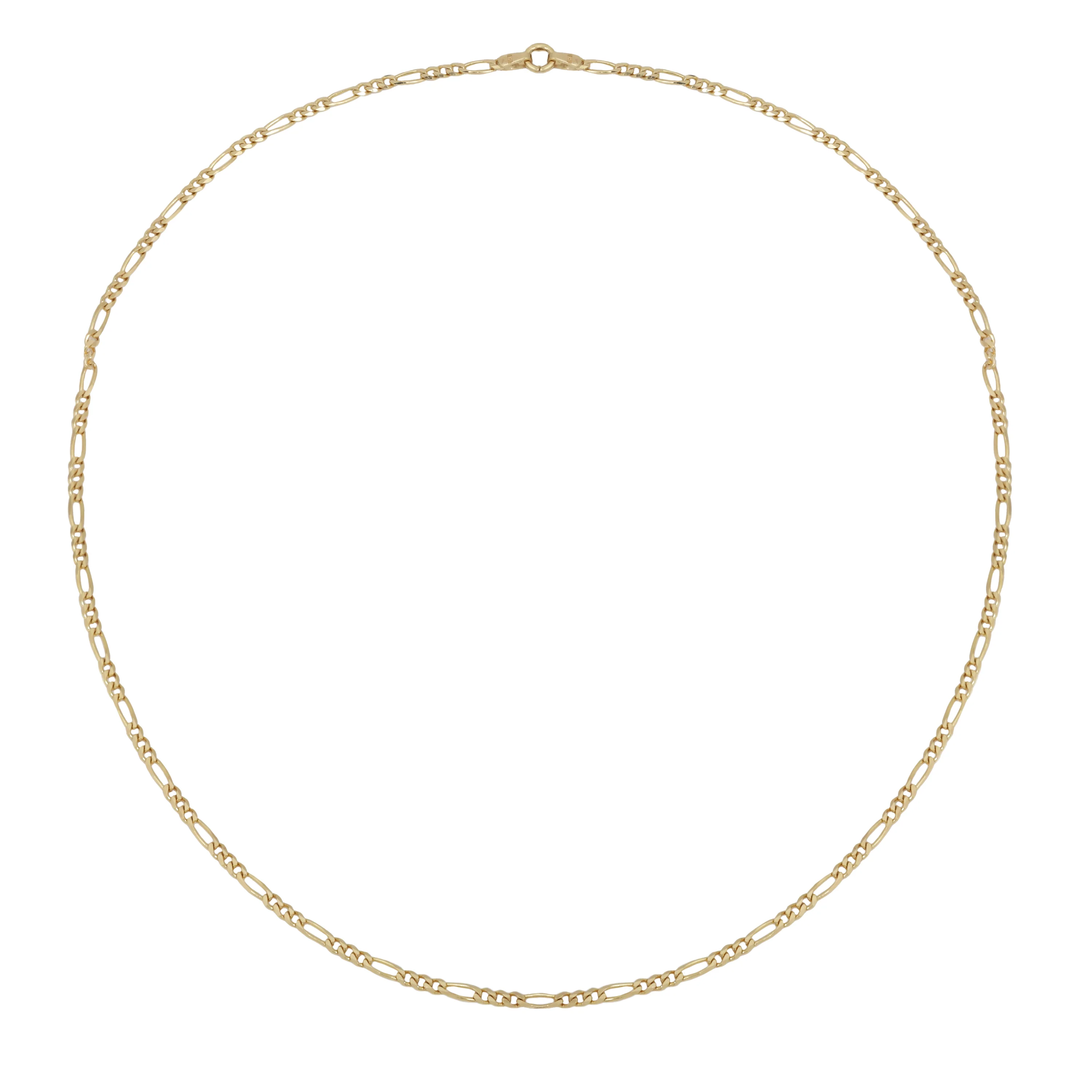 Thin Gold Figaro Necklace - Image 4