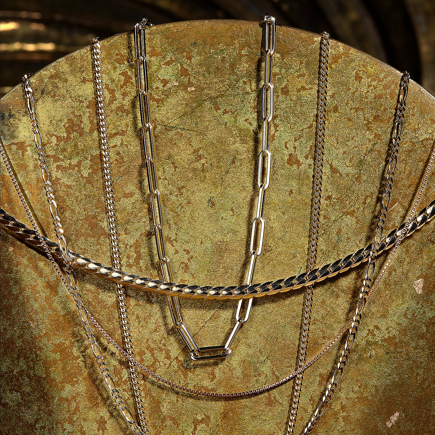Thin Gold Figaro Necklace - Image 5