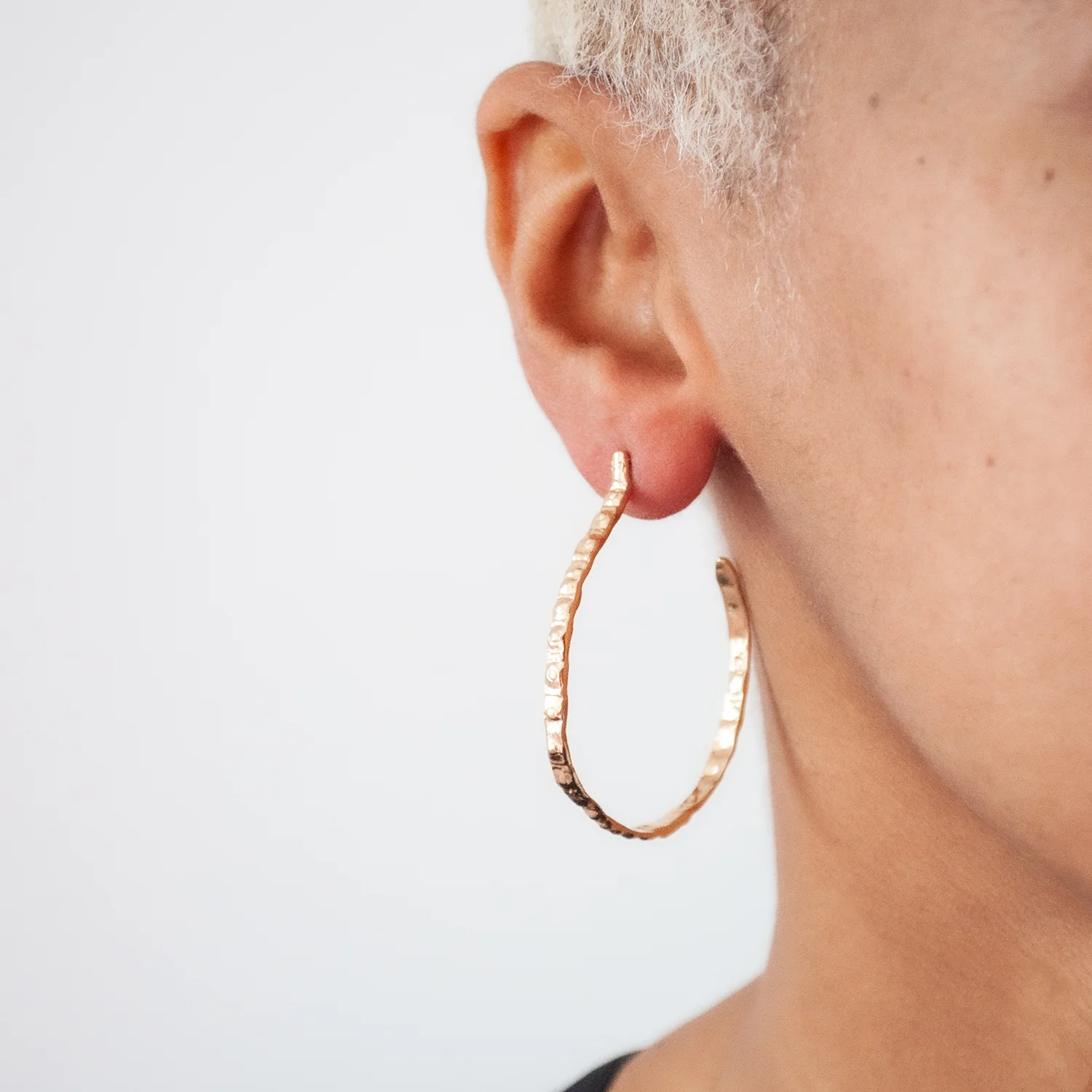 Thin Gold Urchin Hoops - Image 2