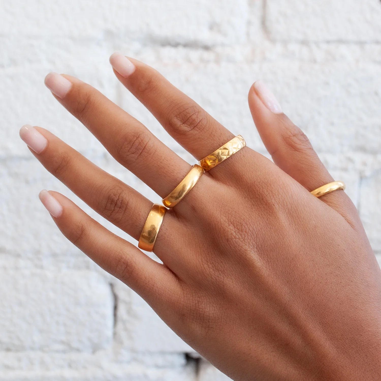 Thin Plain Gold Band - Image 4