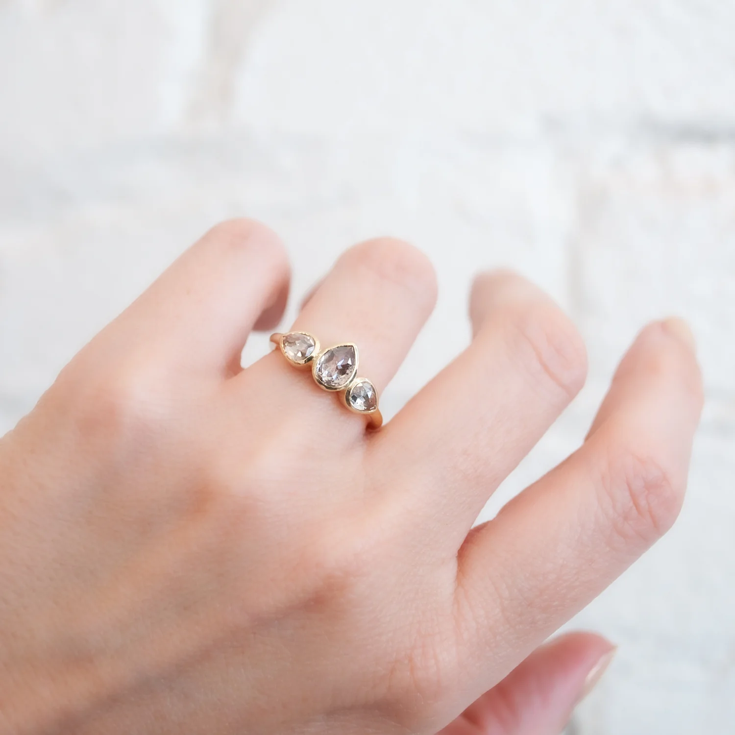Thunder Cloud Three Stone Ring - Image 2
