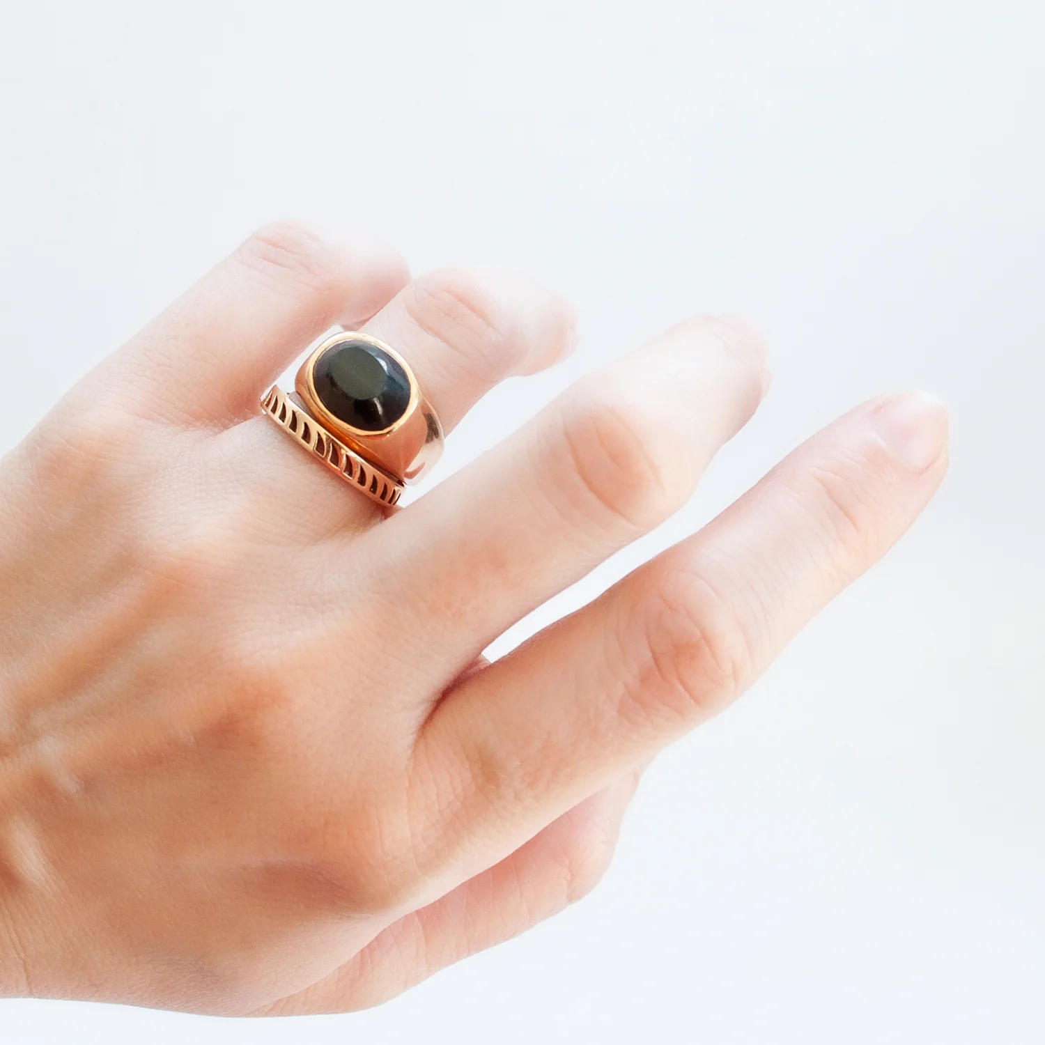Tiger Eye Signet Ring - Image 2