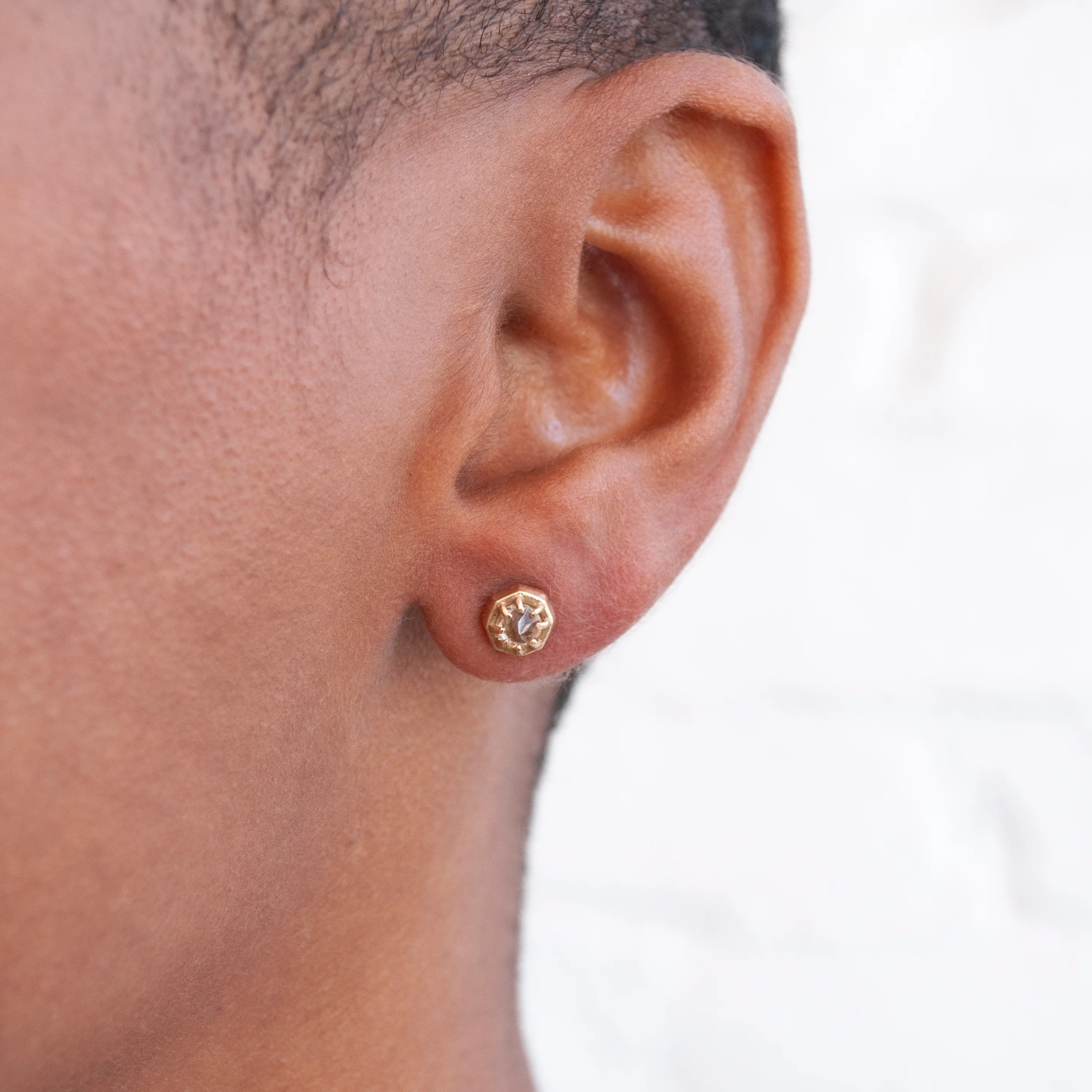 Tiny Champagne Quartz Studs - Image 2