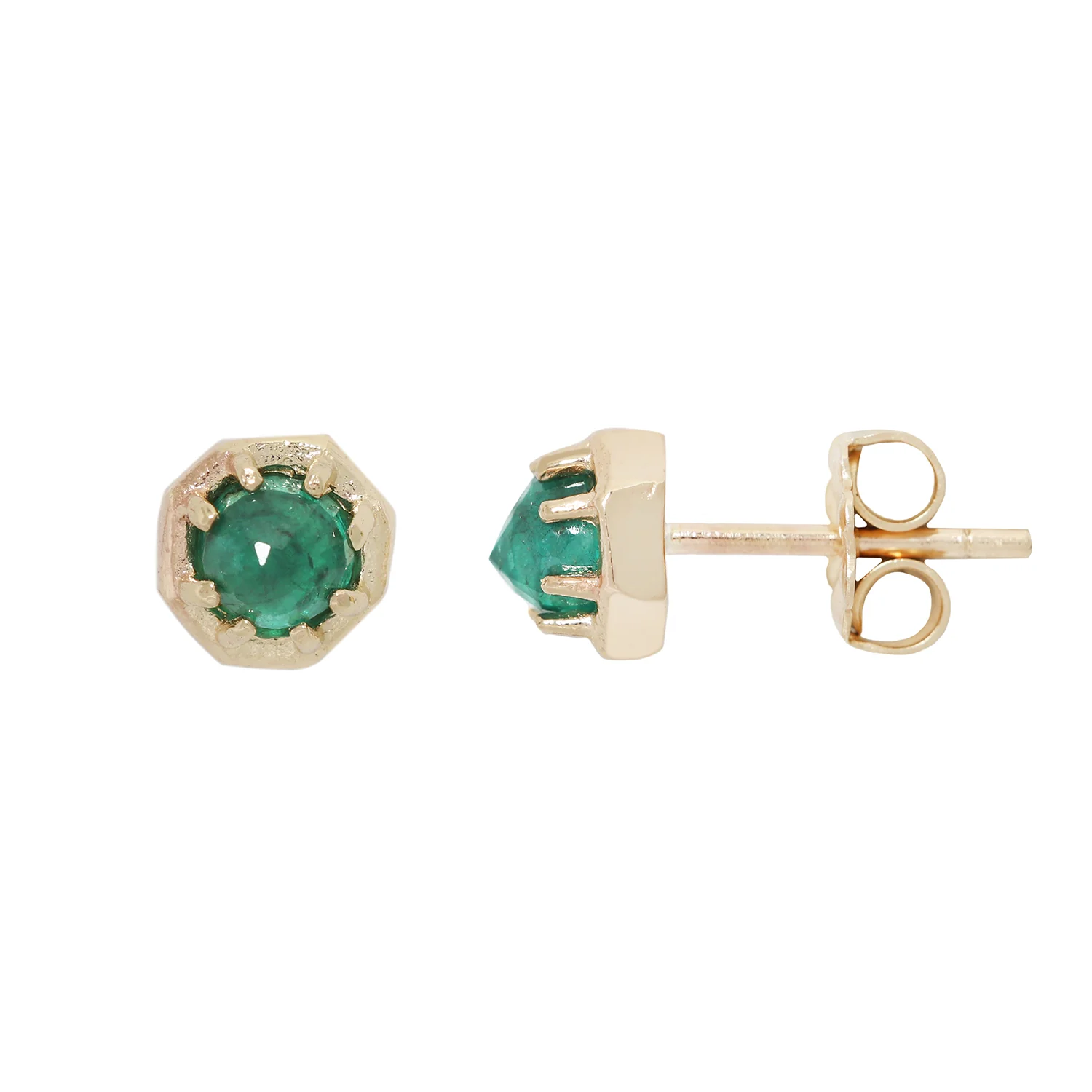Tiny Emerald Studs - Image 3