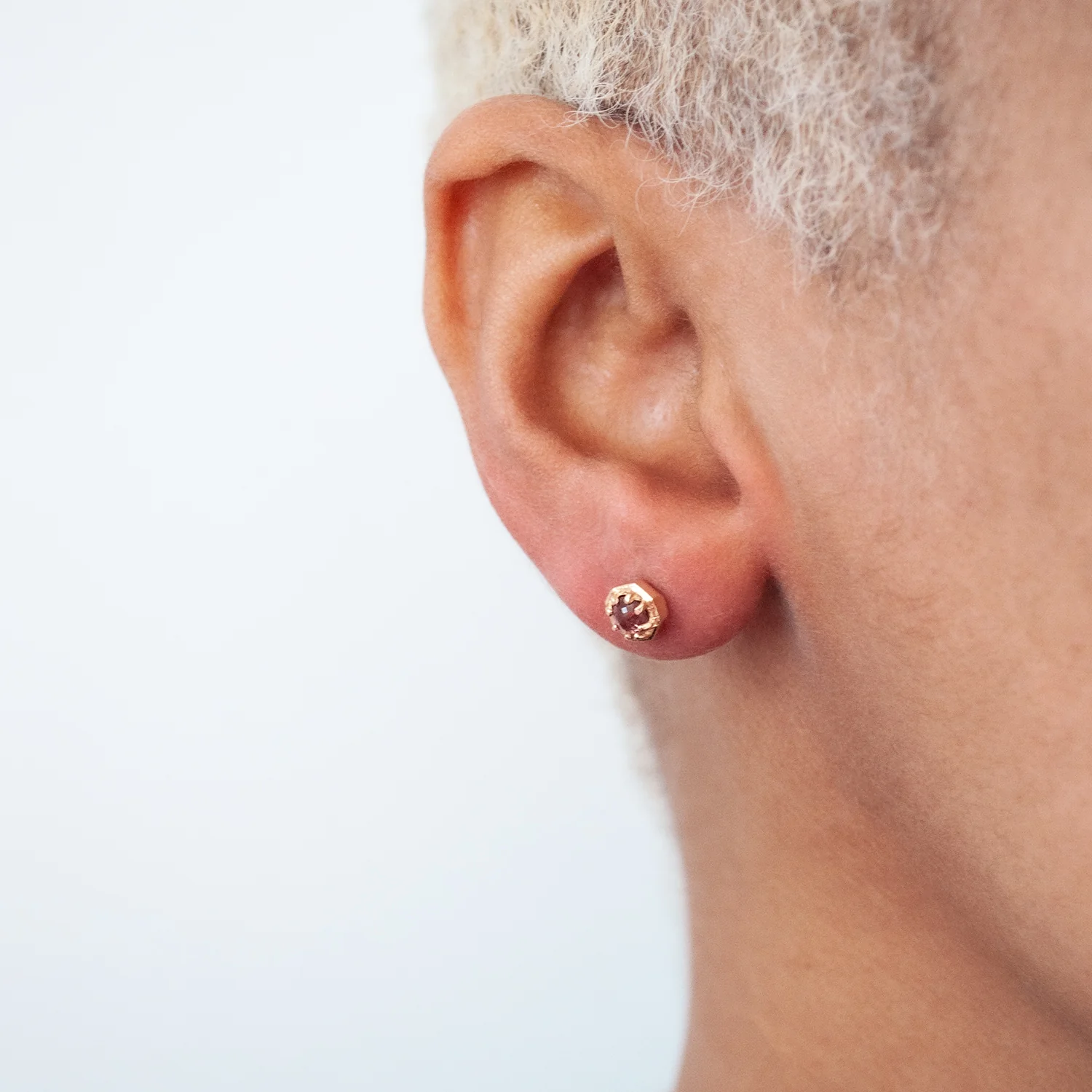 Tiny Garnet Studs - Image 2