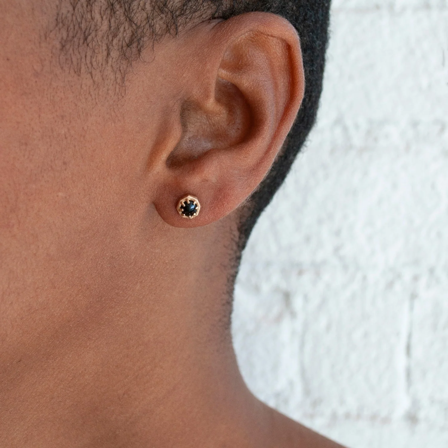 Tiny Black Spinel Studs - Image 2