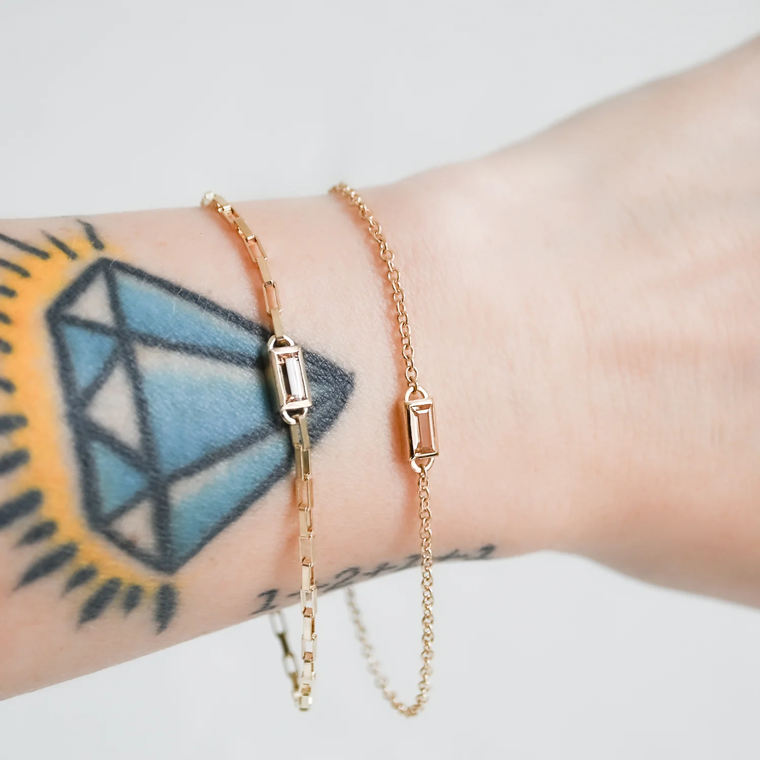 Topaz Baguette Cable Bracelet - Image 5
