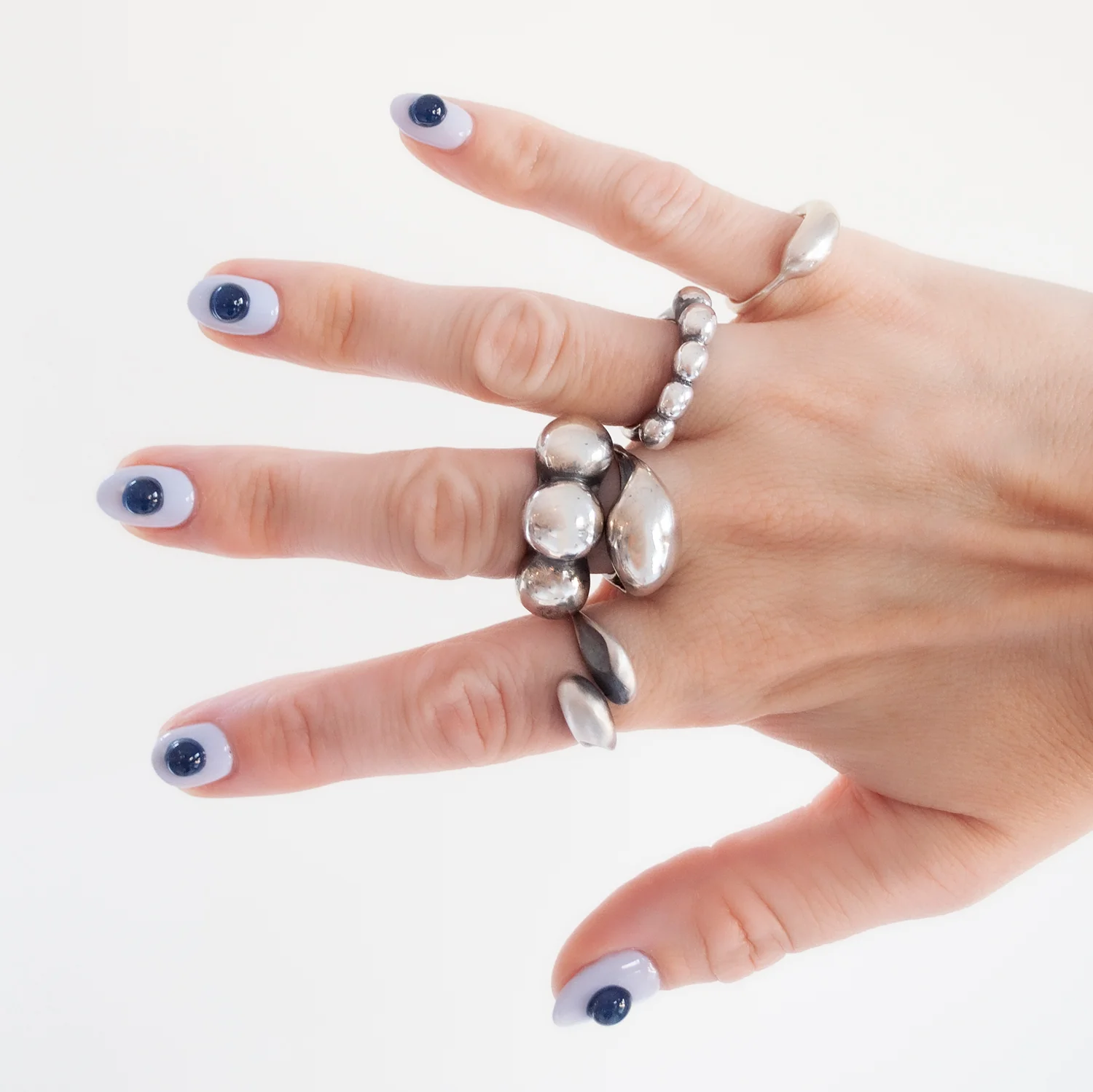 Silver Peony Buds Ring - Image 4