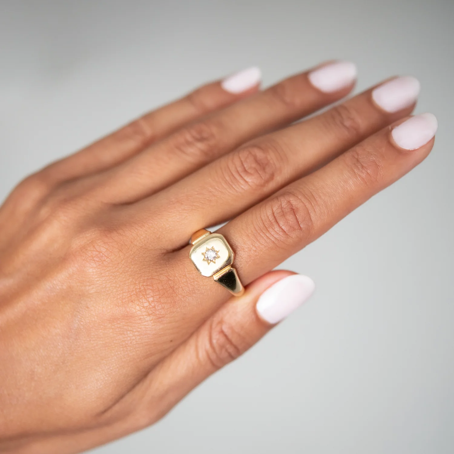 Vintage Diamond Star Signet - Image 2