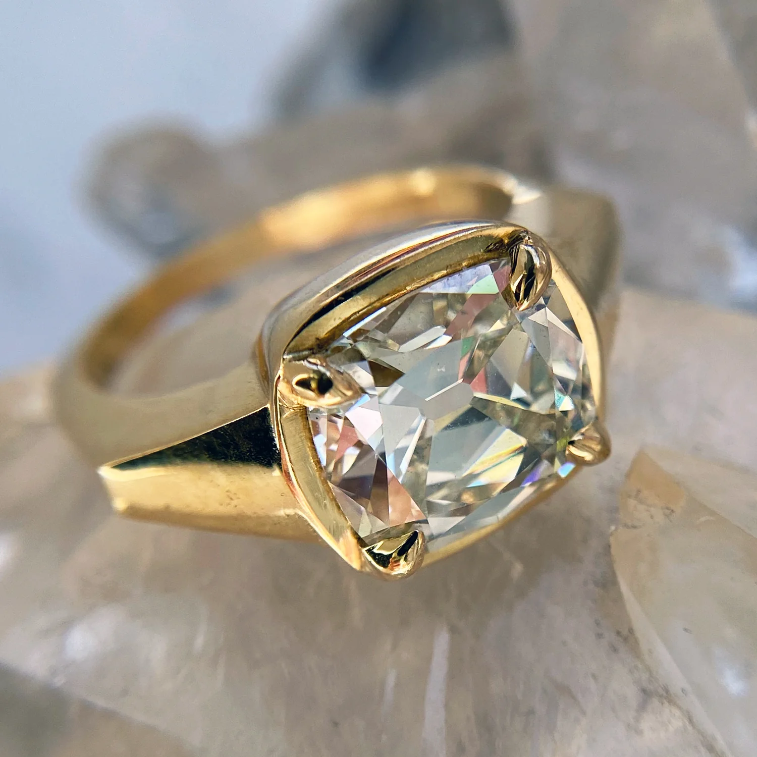 White Cushion Diamond Solitaire - Image 5