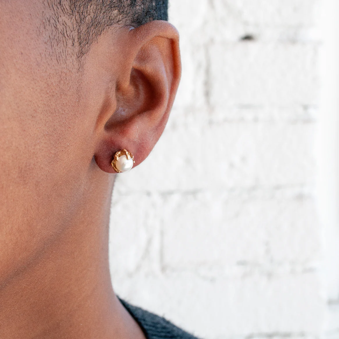 White Pearl Studs - Image 2