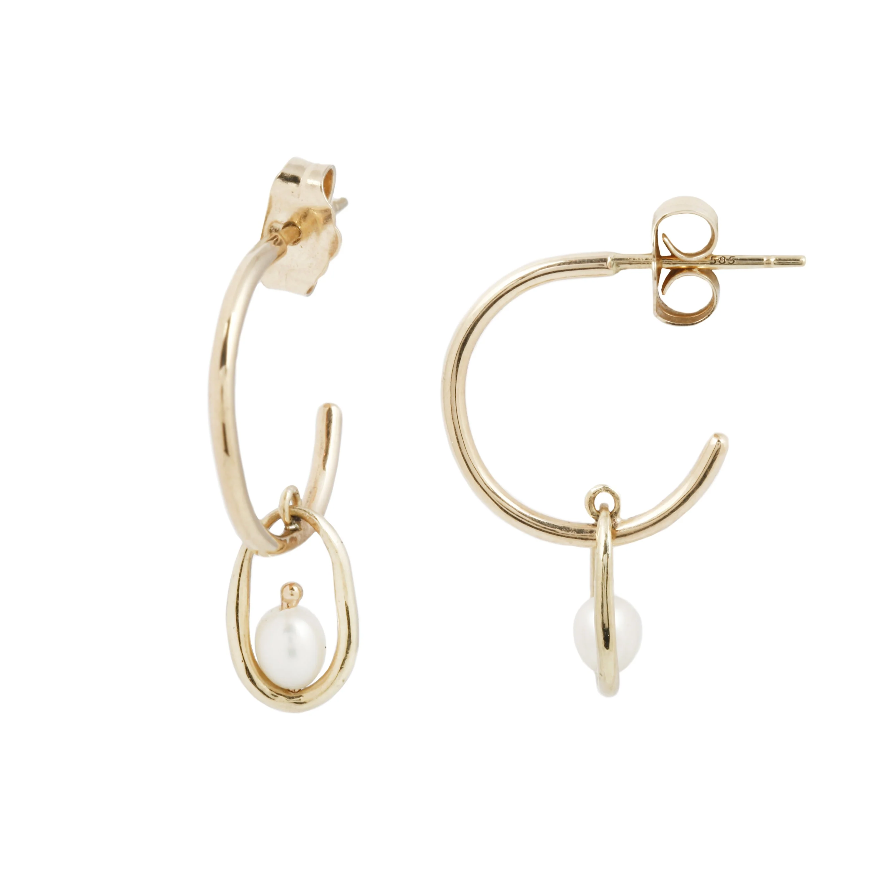 Pearl Droplet Hoops