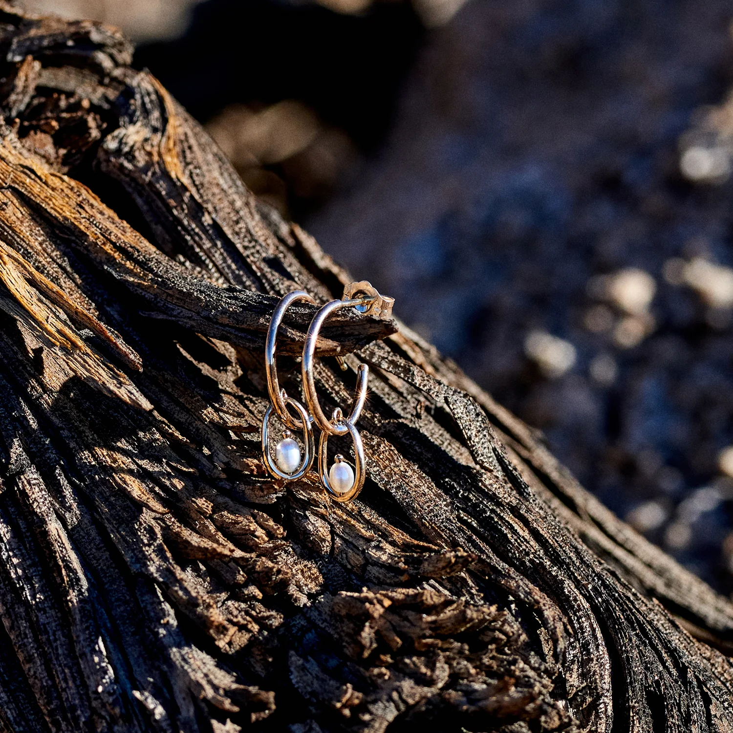 Pearl Droplet Hoops - Image 4