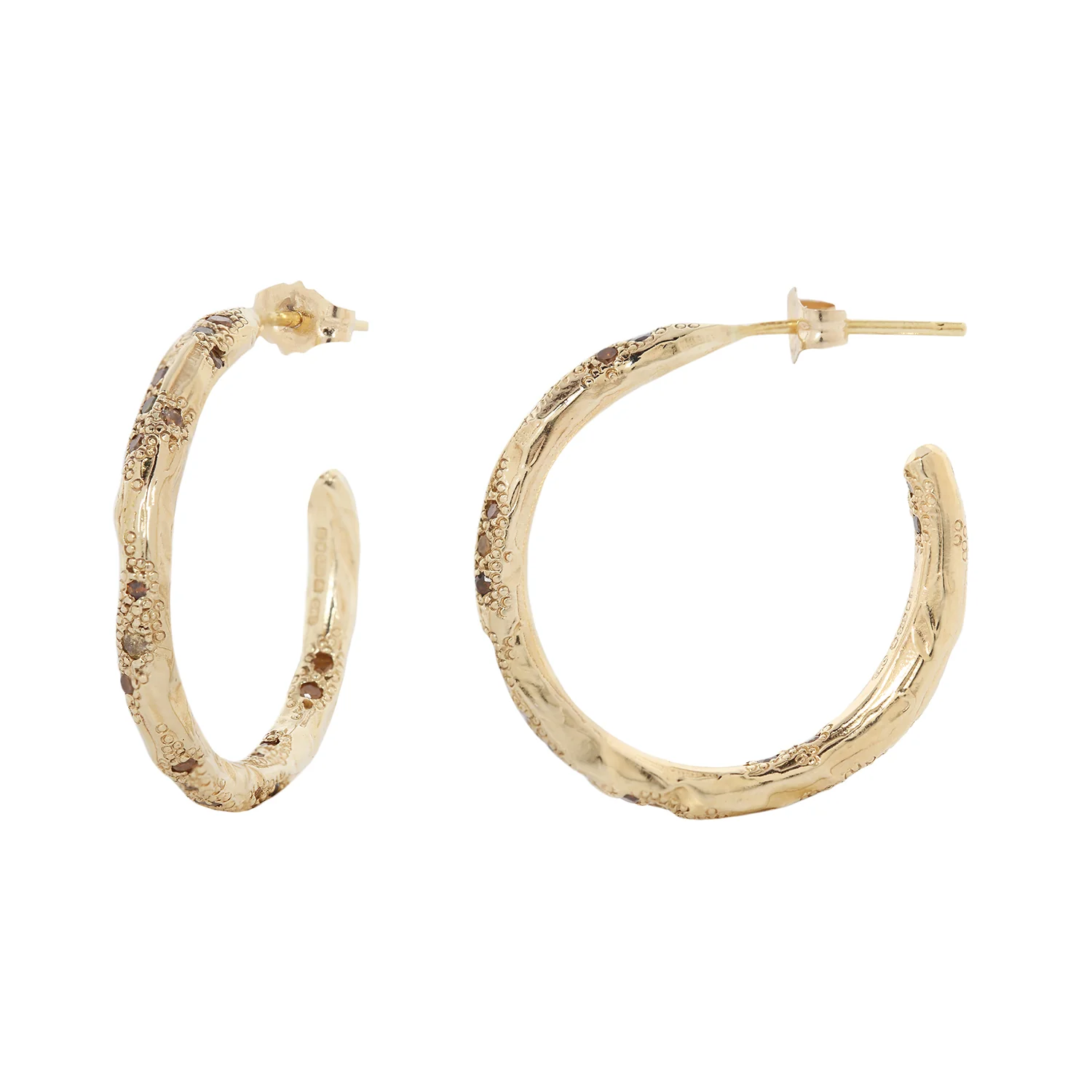 X Mixed Diamond Hoops - Image 3