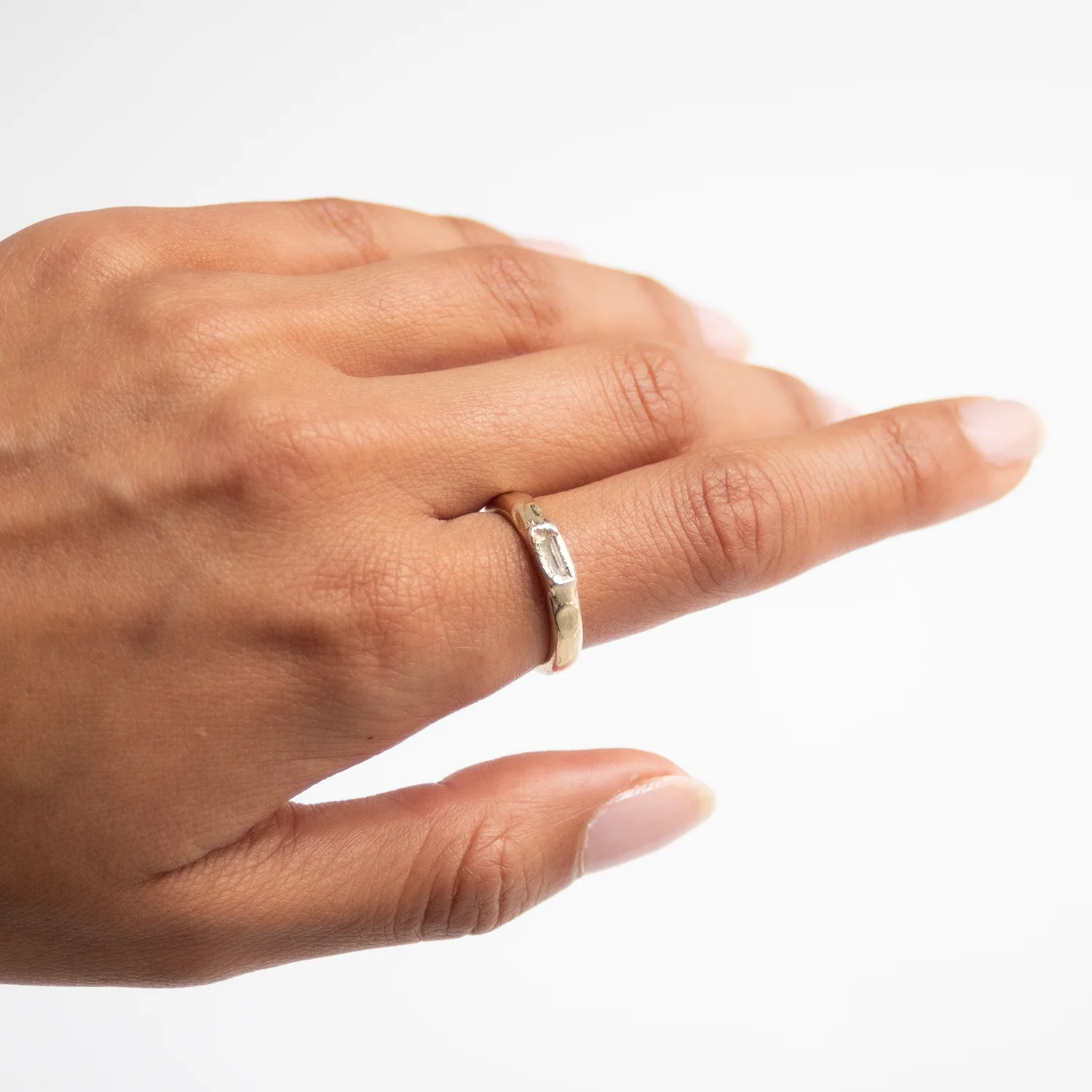 X Single Baguette Diamond Scatter Ring - Image 2